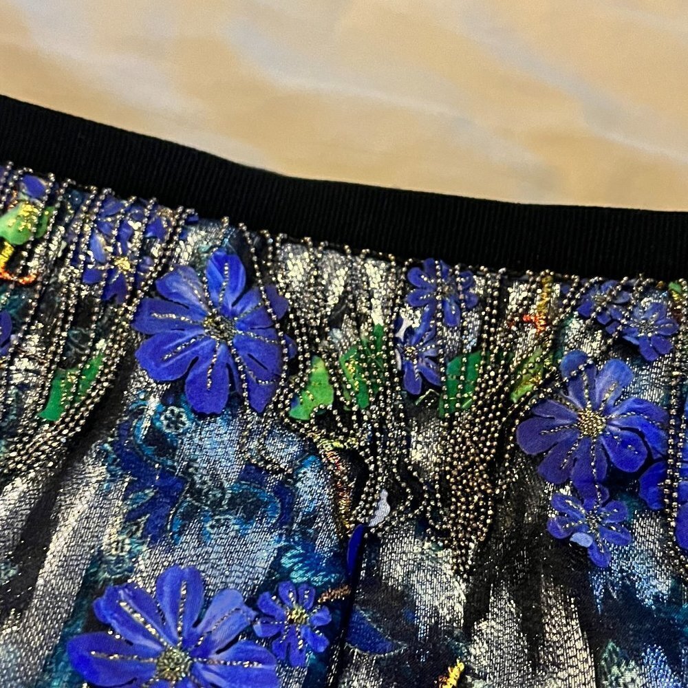 Elie Tahari Nicolette Floral Applique Skirt - Picture 8 of 11